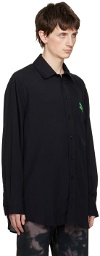 Song for the Mute Black Pleated Box Shirt