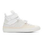 Maison Margiela White Mix Fabric High-Top Sneakers