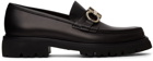 Salvatore Ferragamo Black Gancini Bleecker Loafers