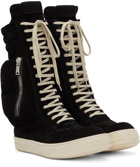 Rick Owens Black Cargobasket Sneakers