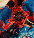 Etro Embellished printed silk scarf