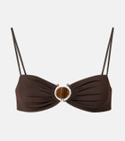 Christopher Esber Embellished ring-detail bikini top