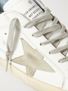 Golden Goose - Superstar Distressed Leather and Suede Sneakers - White