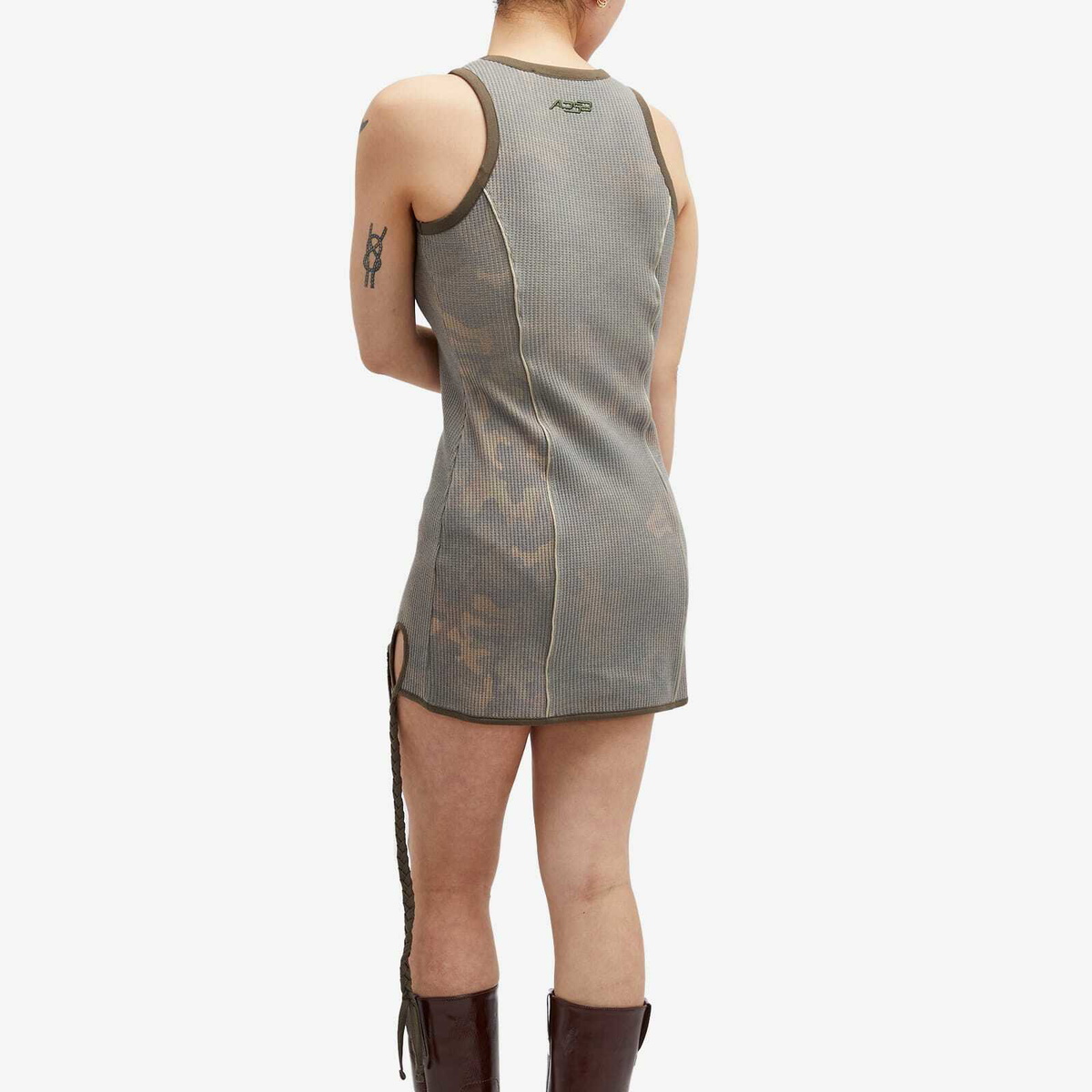 [ANDERSSON BELL]★CAMOUFLAGE HAND-BRAIDED WAFFLE DRESS Camouflage Hand-Braided Waffle Dress (ATB1100W-SAND)