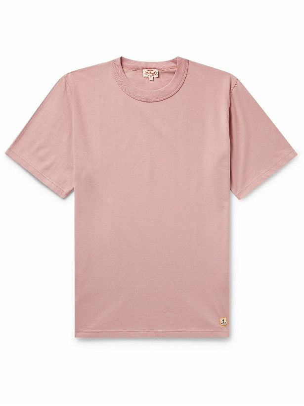 Photo: Armor Lux - Callac Logo-Appliquéd Cotton-Jersey T-Shirt - Pink