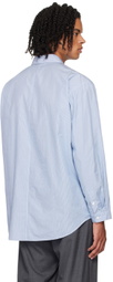 ATON Blue Giza Stripe Shirt