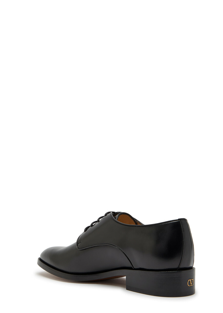Valentino Garavani Des Dieux Derby Leather Loafers Black