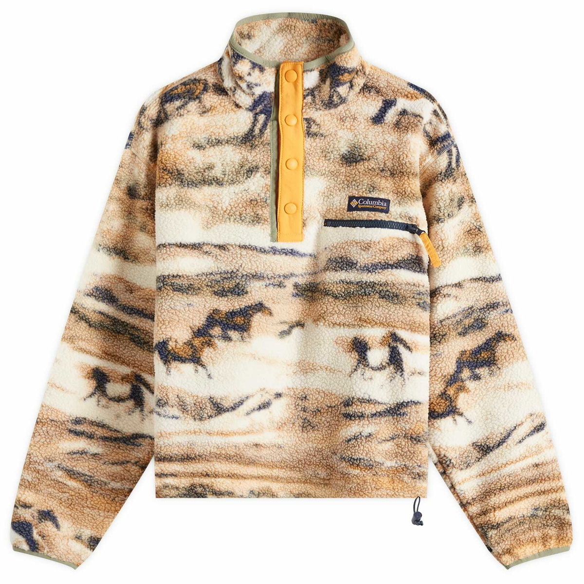 Columbia Women's Helvetia Printed Cropped Half Snap Fleece in