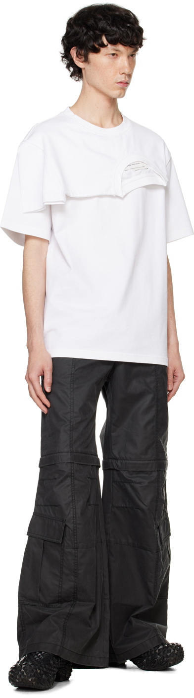 Feng Chen Wang White Double Collar T-Shirt Feng Chen Wang