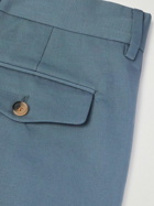 Paul Smith - Straight-Leg Cotton and Linen-Blend Trousers - Blue
