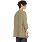 Homme Plisse Issey Miyake Beige WG Knit Three-Quarter Sleeve T-Shirt