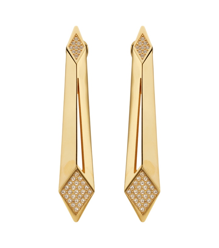Photo: Versace Crystal-embellished drop earrings