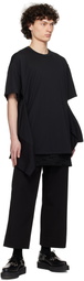 Comme des Garçons Homme Plus Black Polyester Piqué T-shirt