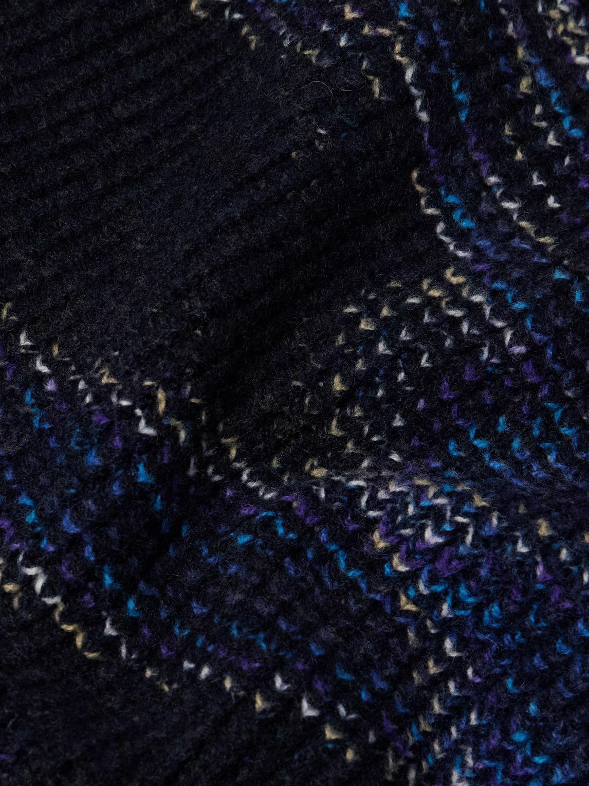 Missoni - Fleece-Trimmed Padded Space-Dyed Wool Jacket - Blue