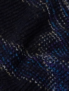 Missoni - Fleece-Trimmed Padded Space-Dyed Wool Jacket - Blue