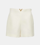 Valentino Vlogo wool and silk crêpe shorts