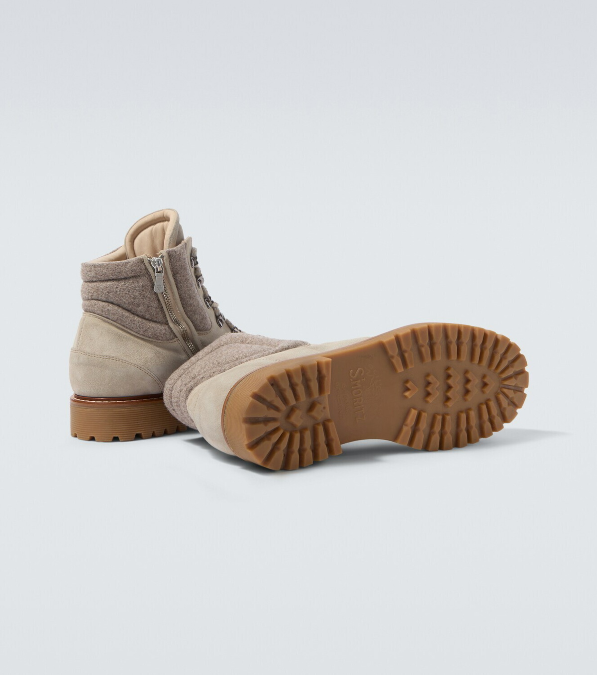 Eleventy Suede lace-up boots