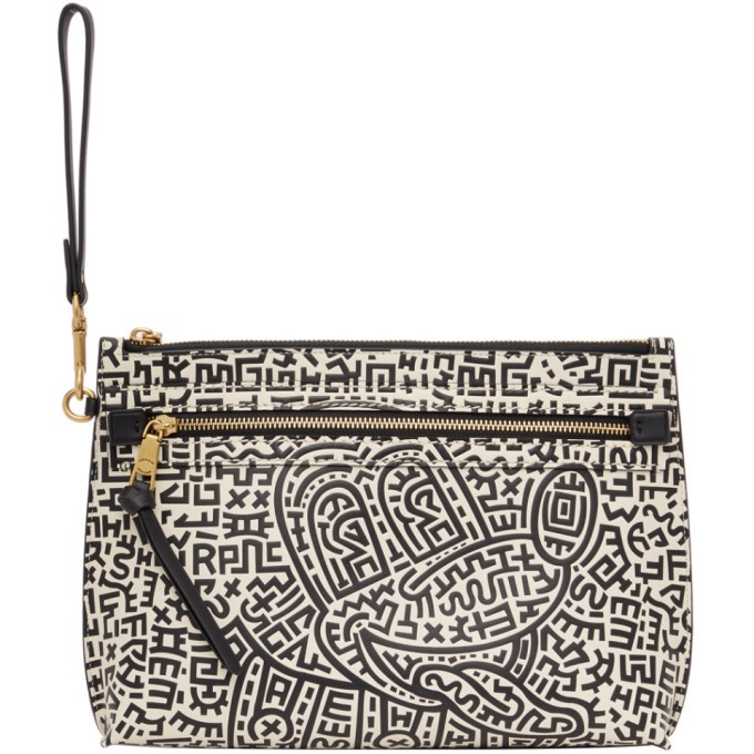 Photo: Coach 1941 Black and White Keith Haring Edition Mickey Pouch