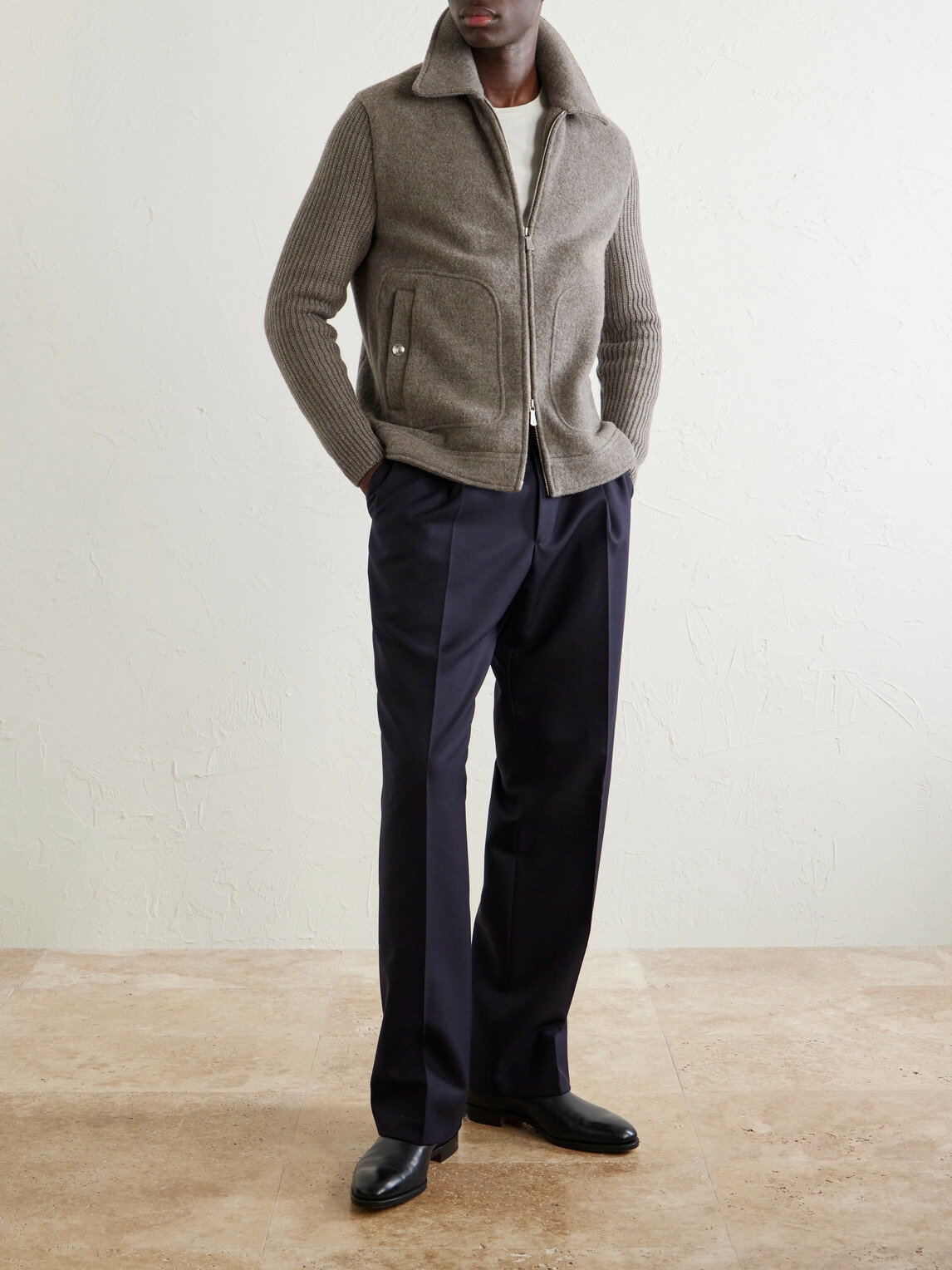Eleventy - Knitted Wool Jacket - Gray