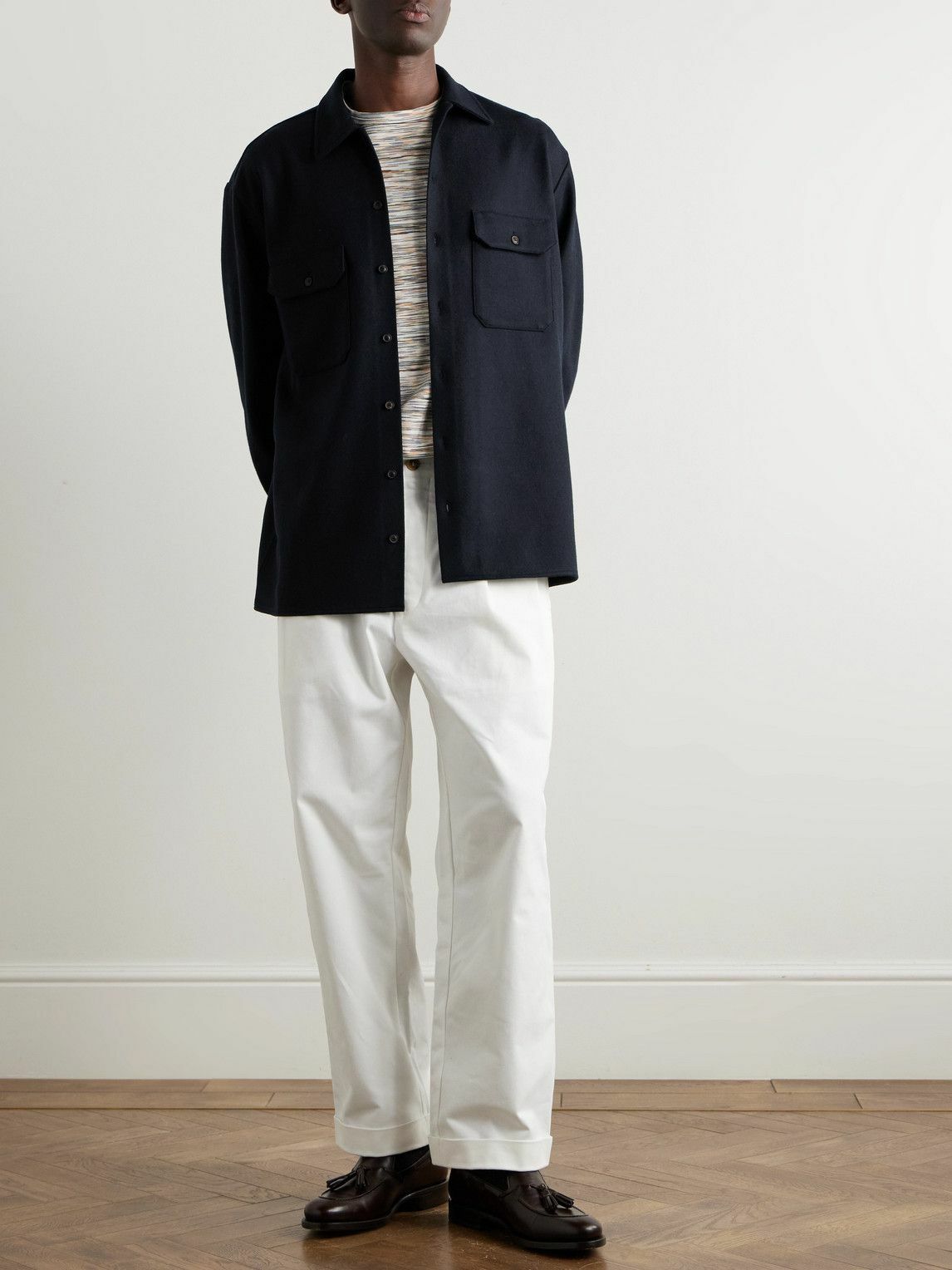 Ghiaia Cashmere - Wool Overshirt - Blue