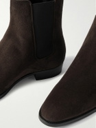 SAINT LAURENT - Wyatt Suede Chelsea Boots - Brown