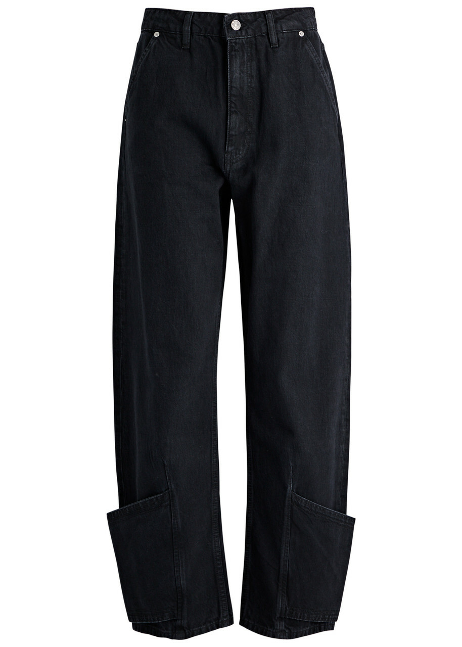【関税込み】FRAME ブラック The Tab ジーンズ Frame The Tab Trouser Wide-leg Jeans Black Frame Denim