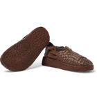 Malibu - Latigo Woven Faux Leather Sandals - Men - Dark brown