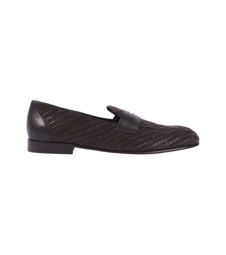 Photo: Brioni Appia leather and suede penny loafers