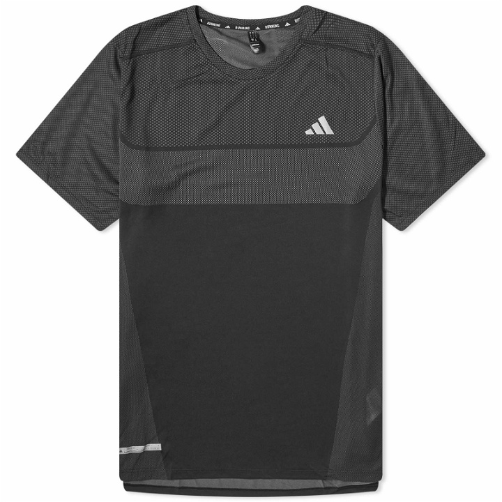 Photo: Adidas Men's Ultimate Energy T-shirt in Black/Grey Four