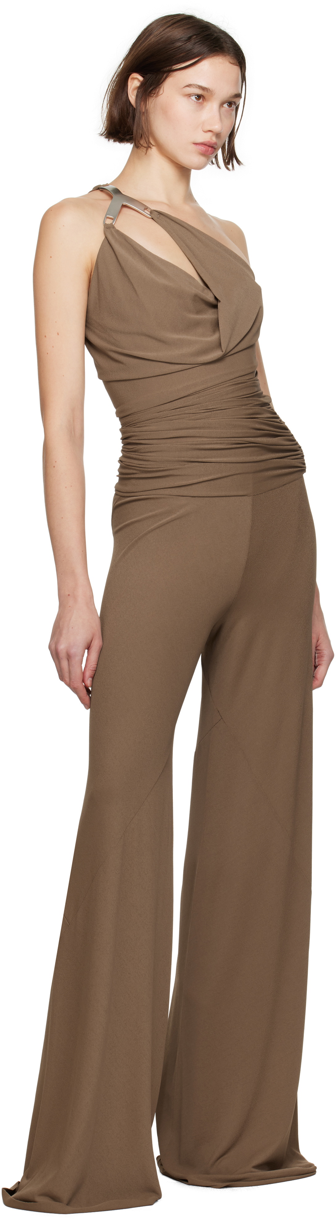 Rick Owens Lilies Tan Porterville Farrah Bias Lounge Pants