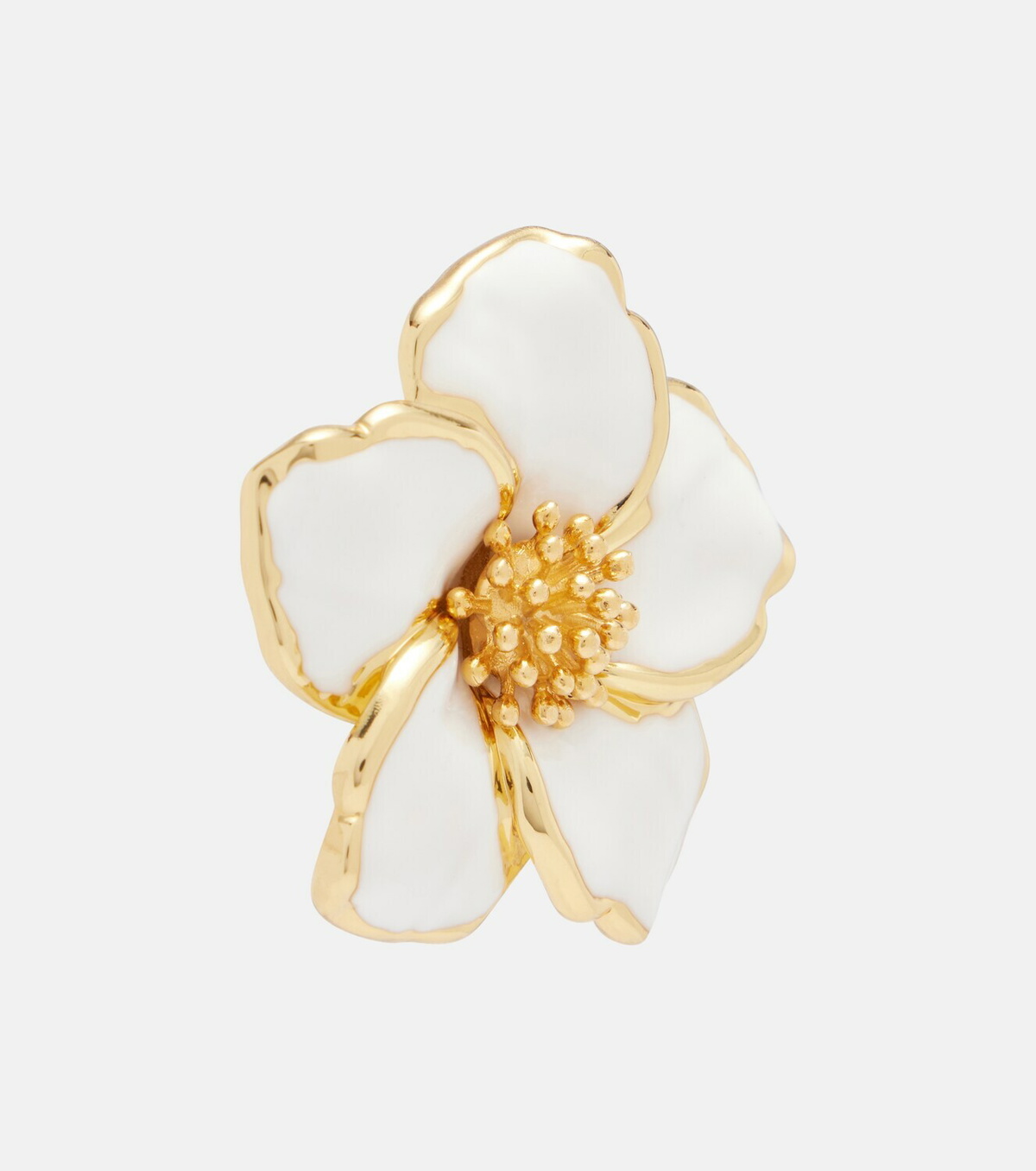 Dolce&Gabbana Floral enamel clip-on earrings