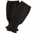 MHL by Margaret Howell Men's Chunky Fingerless Gloves in Dark Brown 