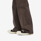 Rick Owens Men's Jumbo Lace Padded Low Sneakers in Black/Milk/Milk