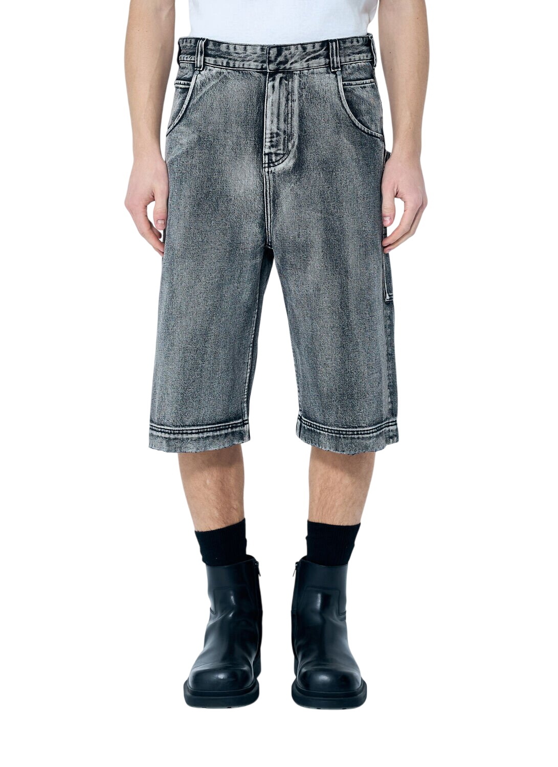 Entire Studios Black Area Leather Shorts Entire Studios