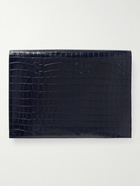 TOM FORD - Croc-Effect Leather Pouch