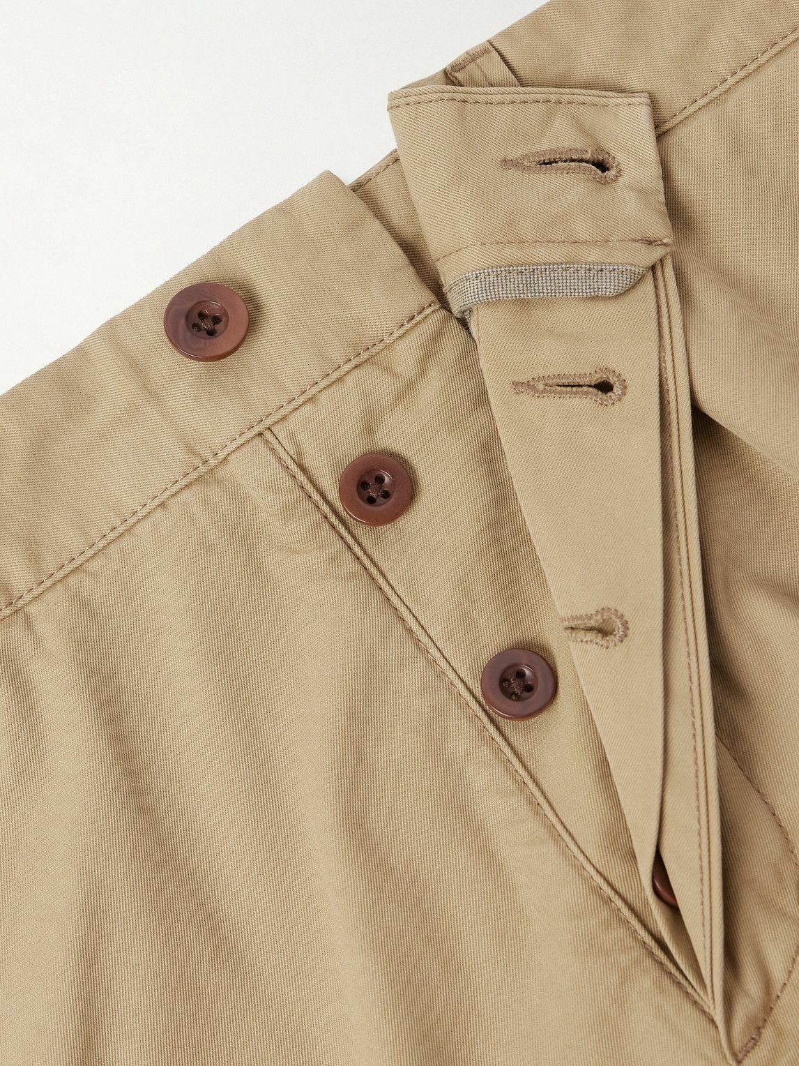 Sid Mashburn - Straight-Leg Garment-Dyed Cotton-Twill Trousers - Brown