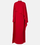 Taller Marmo Carrington caped crêpe cady gown