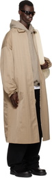 Fear of God ESSENTIALS Beige Textured Nylon Trench Coat