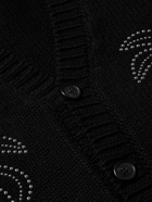 Palm Angels - Studded Knitted Cardigan - Black