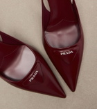 Prada Leather slingback pumps