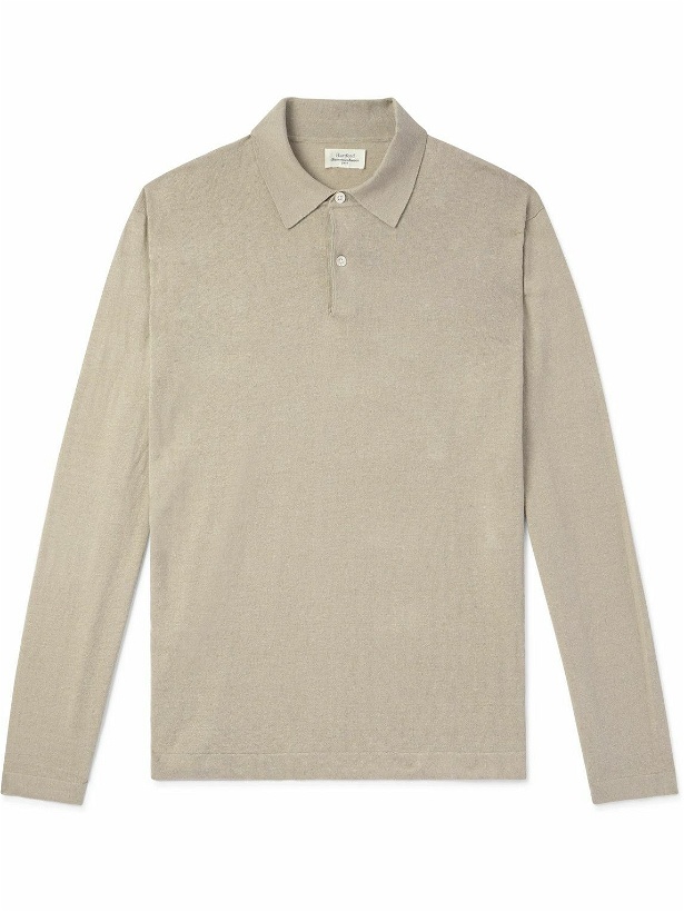 Photo: Hartford - Linen and Cotton-Blend Polo Shirt - Neutrals