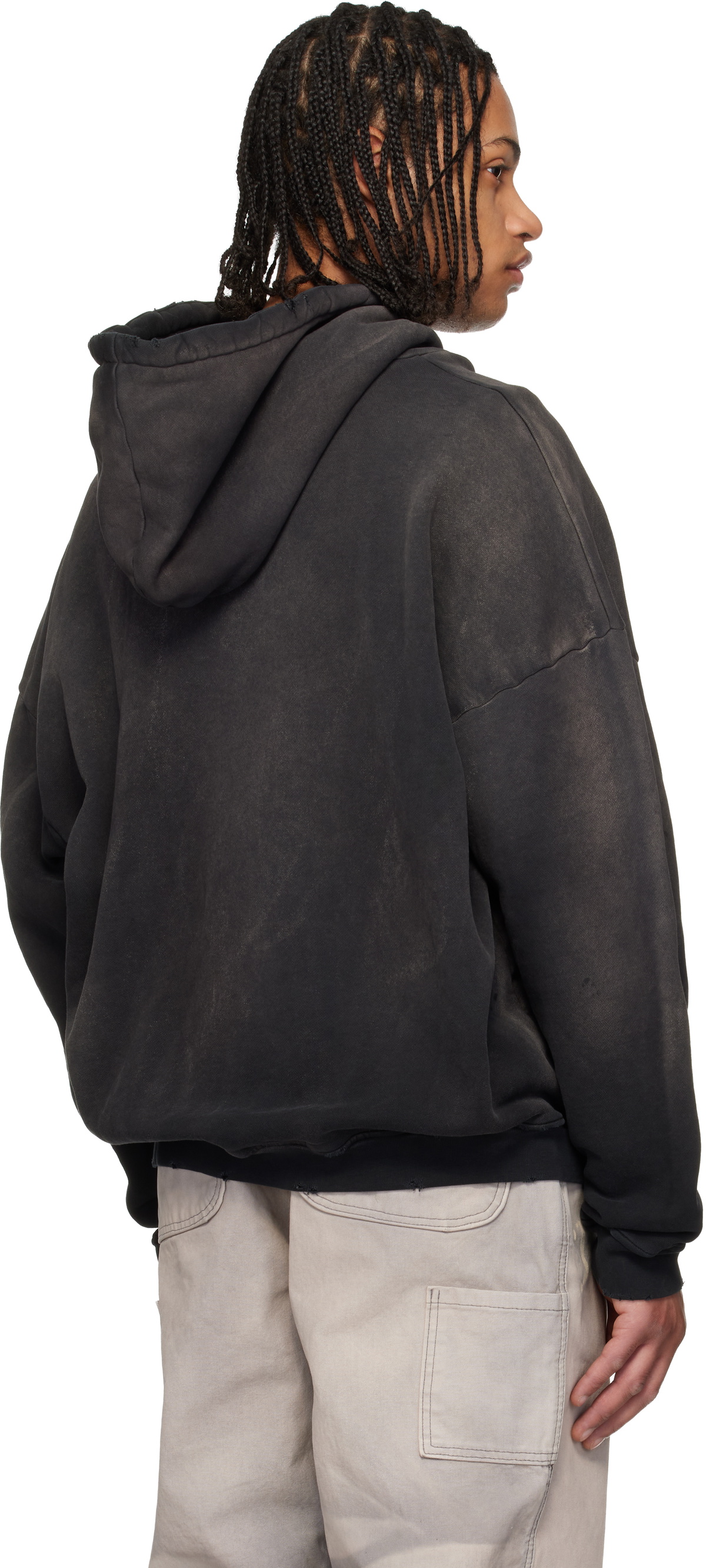 ALEXANDER DIGENOVA Black Rubber Band Hoodie