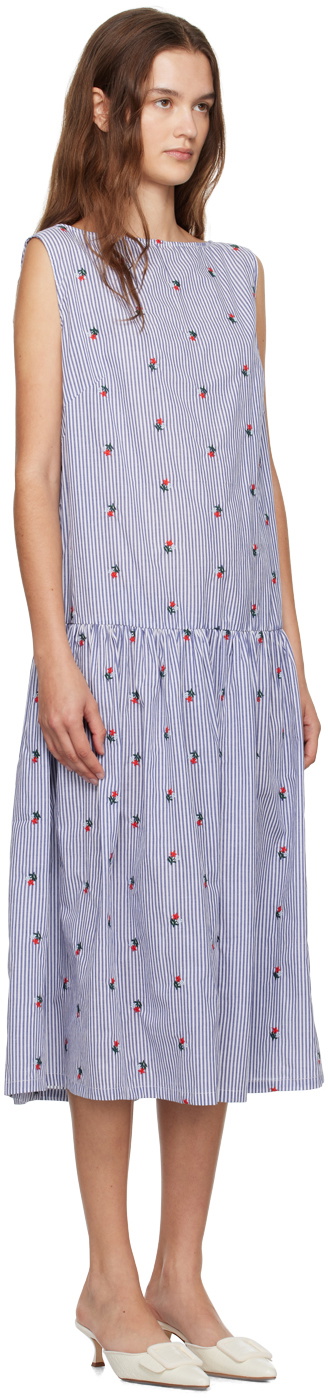 Caro Editions Blue Sonya Midi Dress