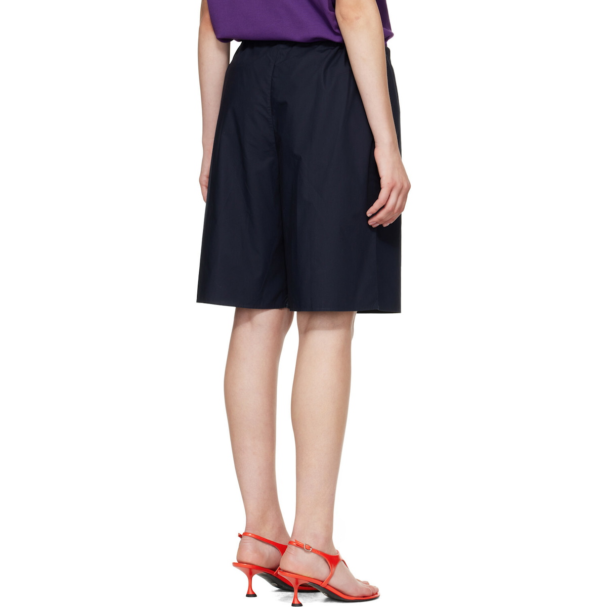FLORE FLORE Navy Josephine Bermuda Shorts