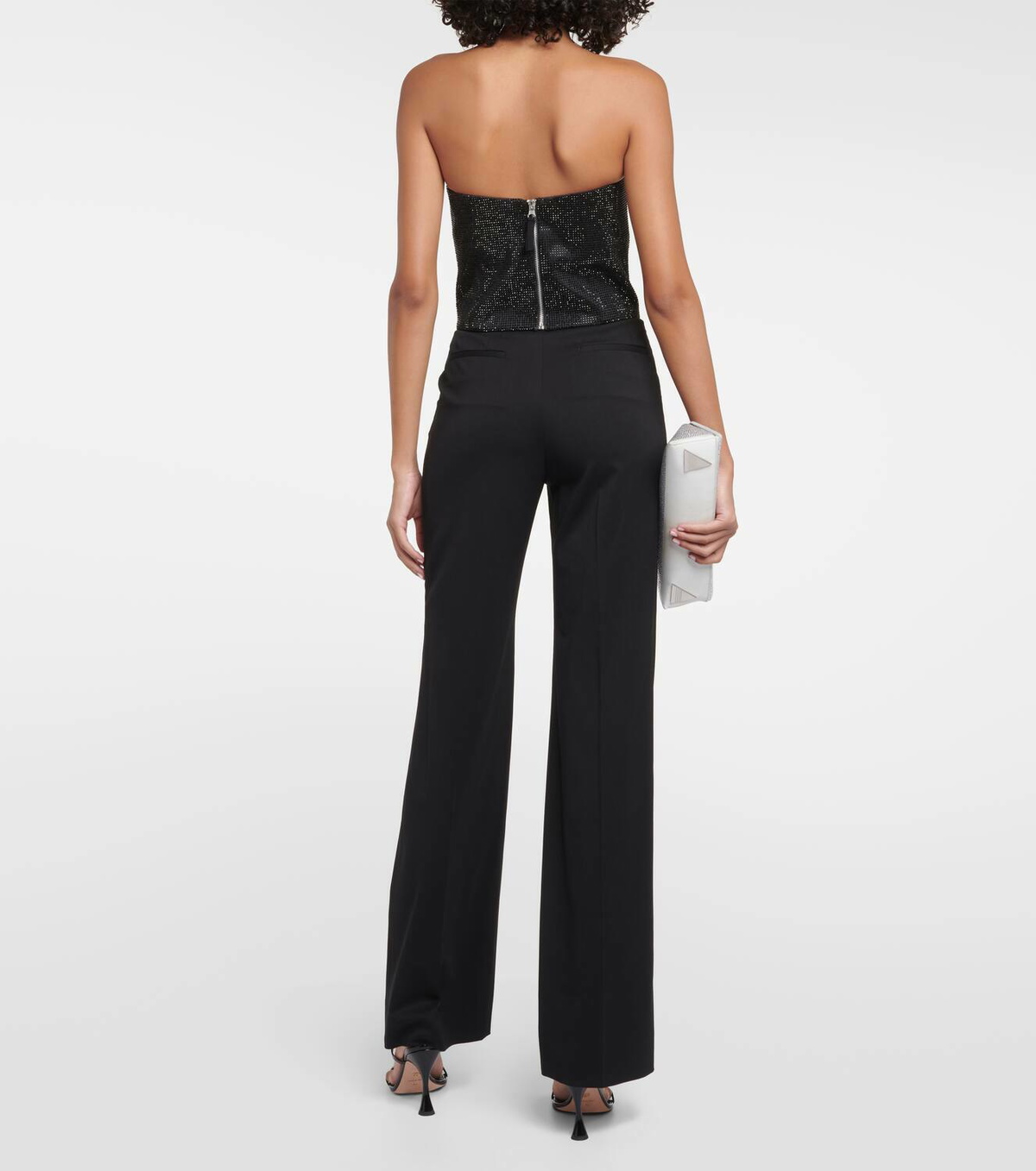 Costarellos Gabra crystal-embellished bustier top