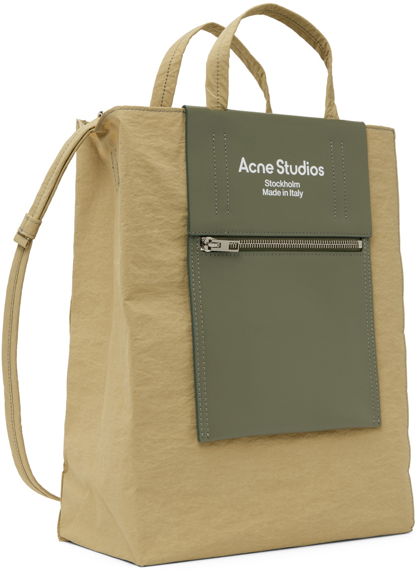 Acne Studios Beige & Khaki Papery Tote Acne Studios