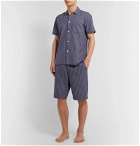 Oliver Spencer Loungewear - Cannington Gingham Cotton Drawstring Pyjama Shorts - Blue