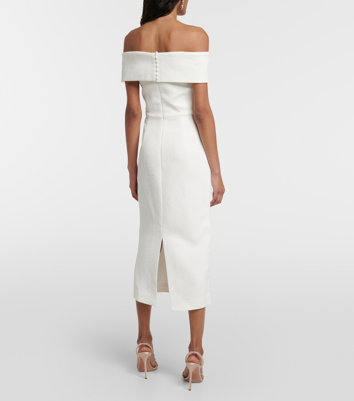 REBECCA VALLANCE PHOENIX RUCHED JERSEY HALTERNECK GOWN
