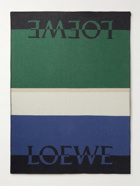 Loewe - Logo-Detailed Striped Mohair-Blend Blanket