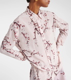 Alexander McQueen Floral oversized silk shirt